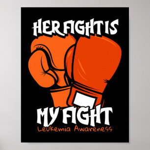 Kampf ist mein Kämpfen Boxen. Orange Leukemia Awar Poster