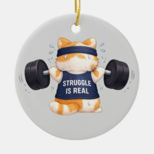 Kampf ist Real Keramik Ornament