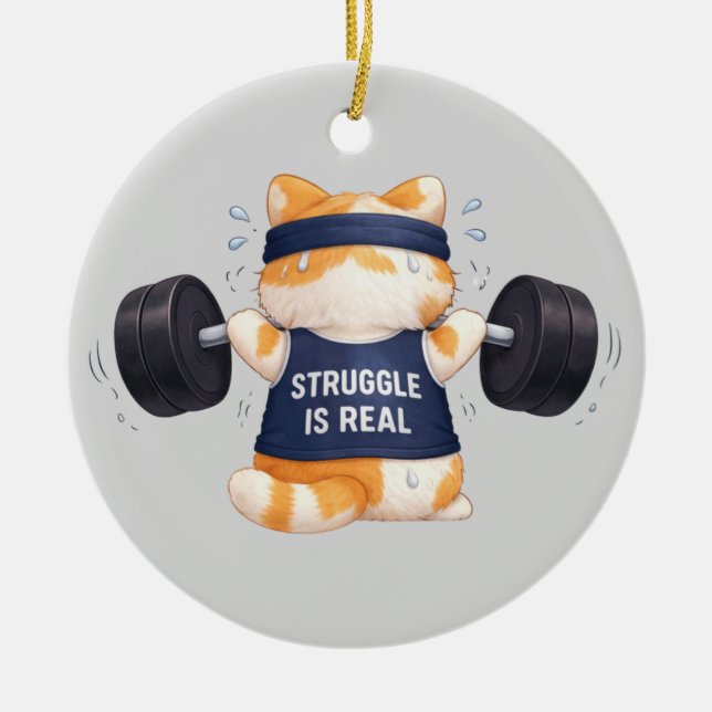 Kampf ist Real Keramik Ornament (Vorne)