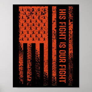 Kampf ist unser Kampf gegen Leukämie Bewusstsein Poster