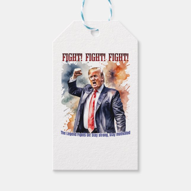 Kampf! Kampf! Kampf! Trump-Legende Geschenkanhänger (Vorderseite)