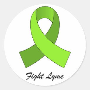Kampf Lyme-Ribbon-Aufkleber Runder Aufkleber