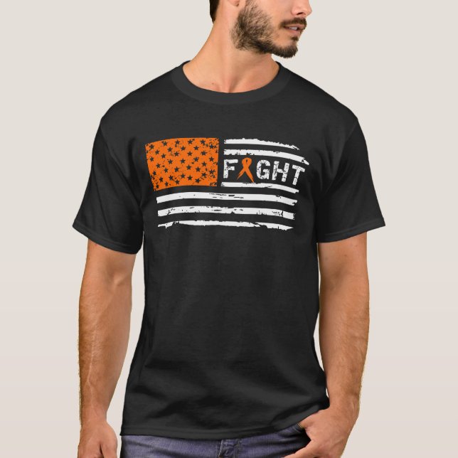 Kampf-mehrfache Sklerose-amerikanische Flagge T-Shirt (Vorderseite)