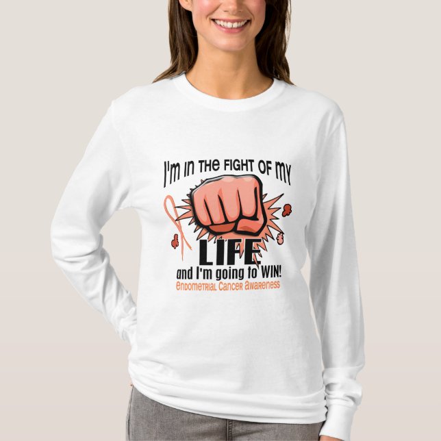Kampf meines Endometrial Krebses des Leben-2 T-Shirt (Vorderseite)