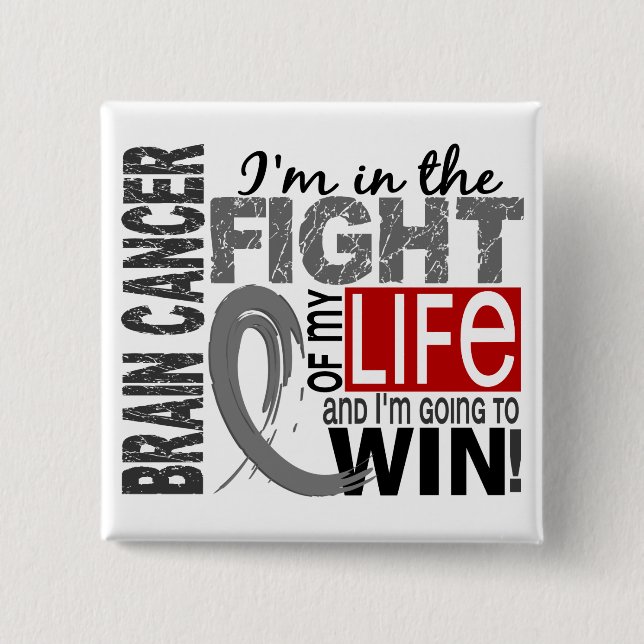 Kampf meines Leben-Hirntumors Button (Vorderseite)