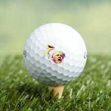 Kampf mit Donald Trump Golf Balls