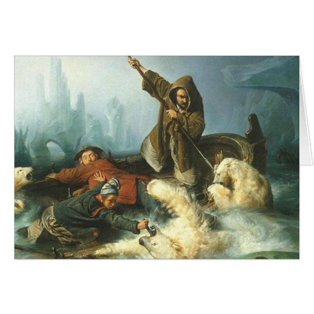 Kampf mit Eisbären (Vorderseite (Horizontal))