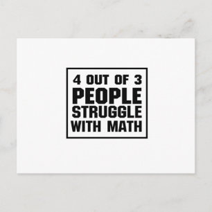 Kampf mit Mathe Funny Postkarte