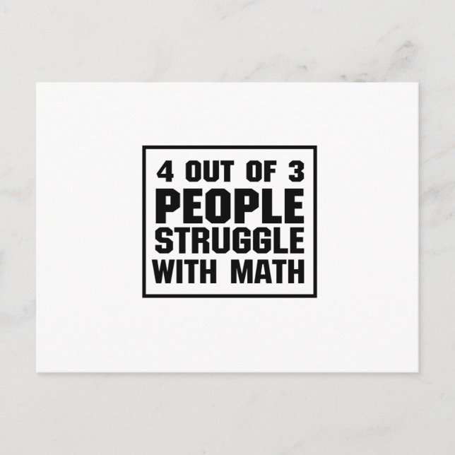 Kampf mit Mathe Funny Postkarte (Vorderseite)