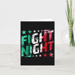 Kampf Nacht Boxen Mixed Martial Arts Fan Thema Karte