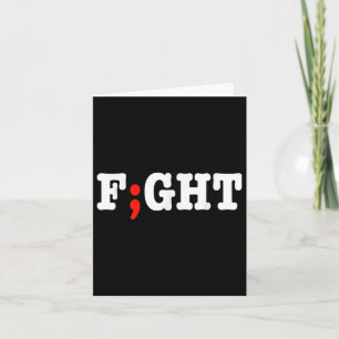 Kampf Projekt Semicolon Depression Angst Awarene Karte