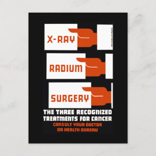 Kampf Röntgen, Radium, Chirurgie Postkarte