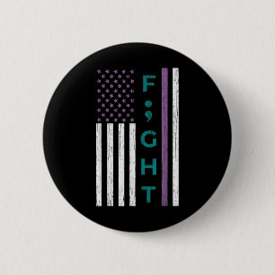 Kampf Semicolon Flag Suicide Bewusstsein Mentale H Button