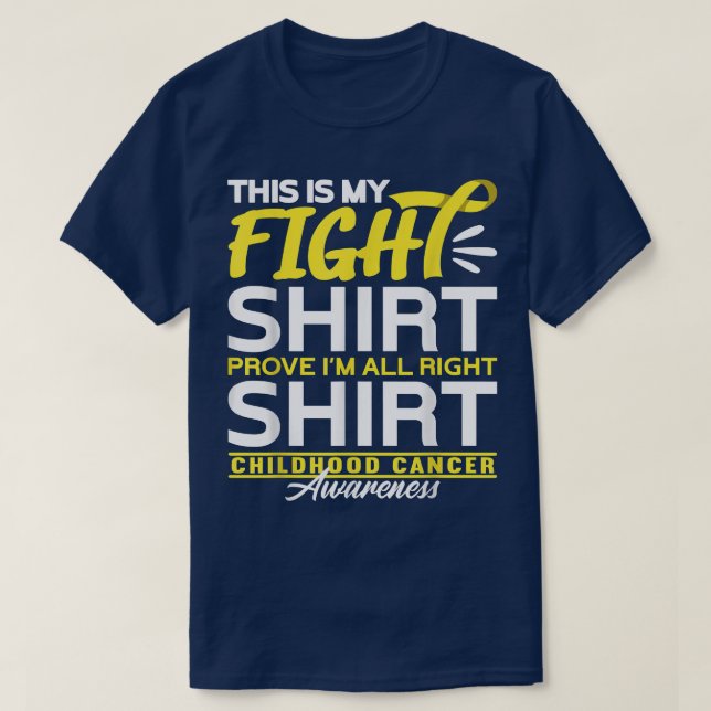 Kampf Shirt I Gold Awareness Ribbon I Chilhood Ca (Design vorne)