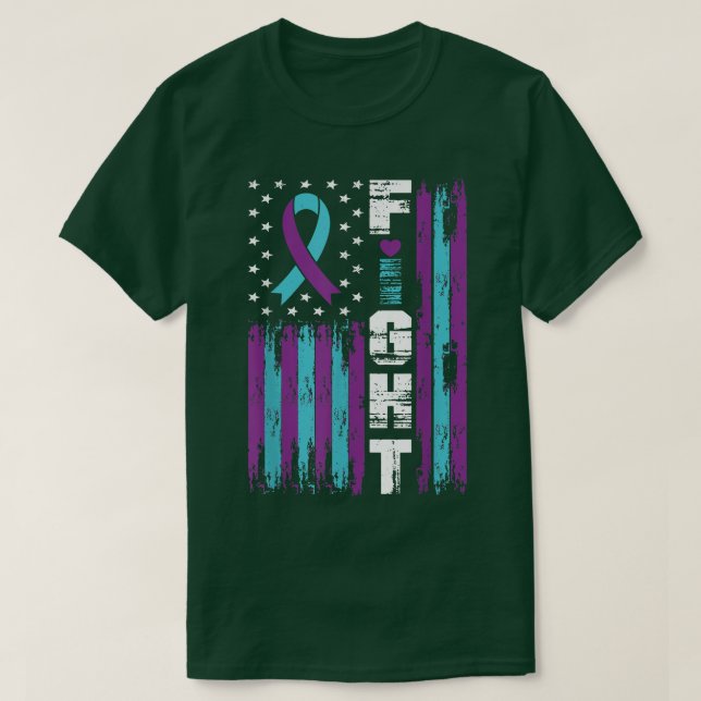 Kampf Suizidprävention Bewusstsein Patriotic Ameri T-Shirt (Design vorne)