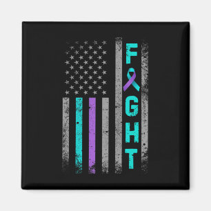 Kampf Suizidprävention Bewusstsein US American Fla Magnet
