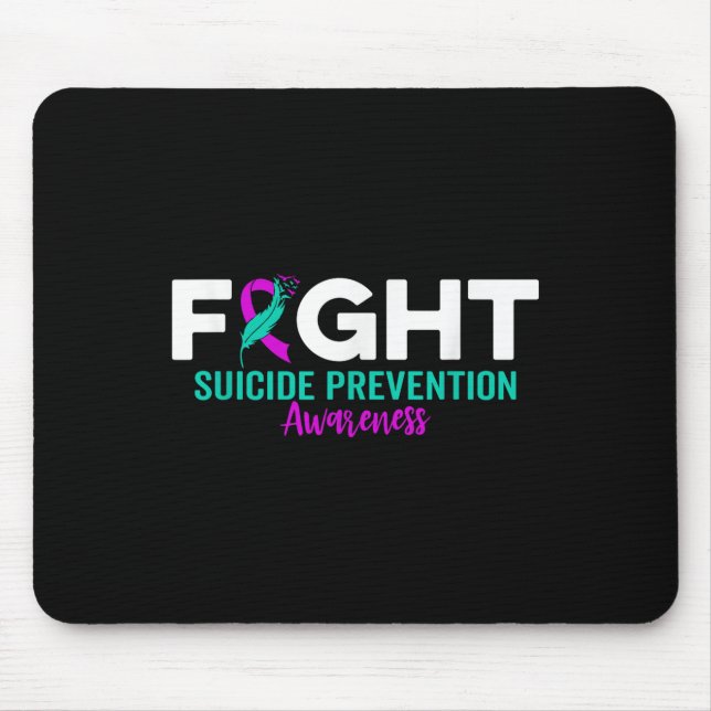 Kampf Suizidprävention Multipler Depression Suizid Mousepad (Vorne)