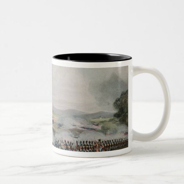 Kampf Talavera, graviert von Thomas Sutherland Zweifarbige Tasse (Rechts)