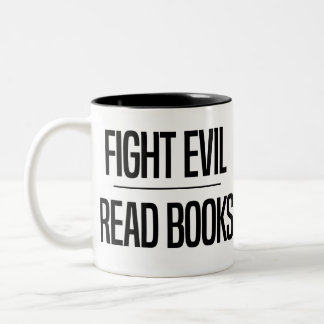 Kampf-Übel las Buch-des Liebhabers der Buch-| das Zweifarbige Tasse