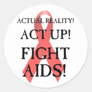 Kampf um Aids! Runder Aufkleber