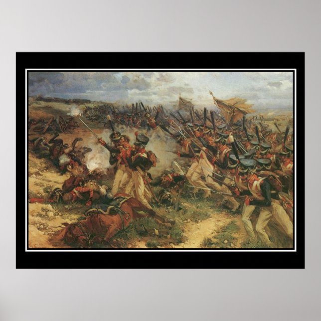 Kampf um Borodino Napoleon Vintage Poster (Vorne)