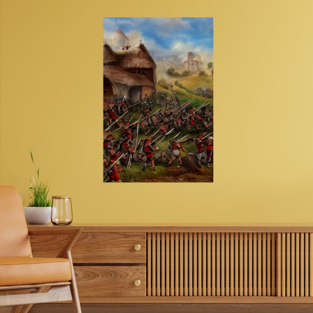 Kampf um das digitale Kunstposter von Village #01 Poster (Wohnzimmer 2)
