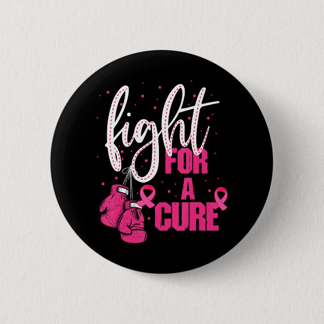 Kampf um den Kur-Brustkrebs-Boxkrieger Button (Vorderseite)