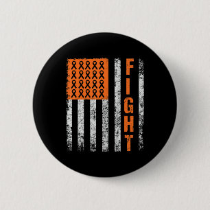 Kampf.Unterstützung für Leukämie Awareness orange  Button