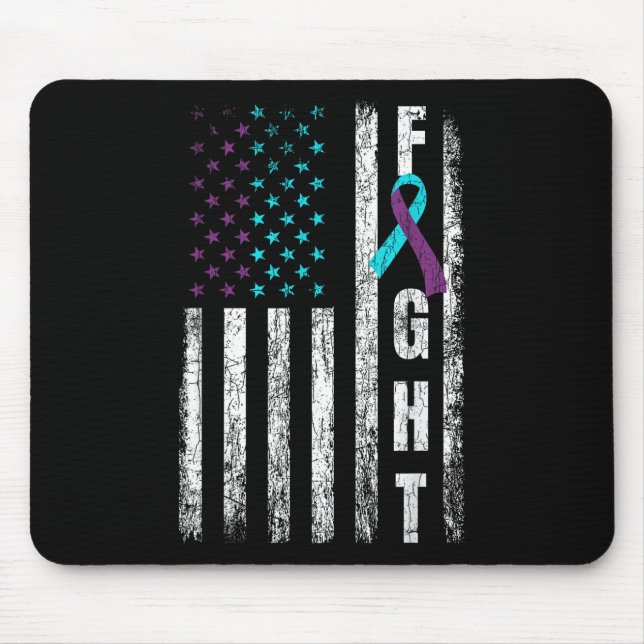 Kampf Usa-Flagge Glücklich Selbstmordprävention-Be Mousepad (Vorne)