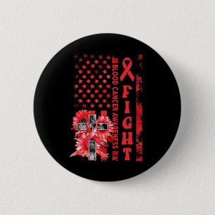 Kampf USA Flaggen Sonnenblumen Christlicher Blutkr Button