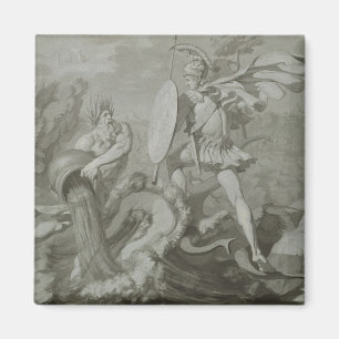 Kampf von Achilleus mit dem Fluss Scamander Magnet