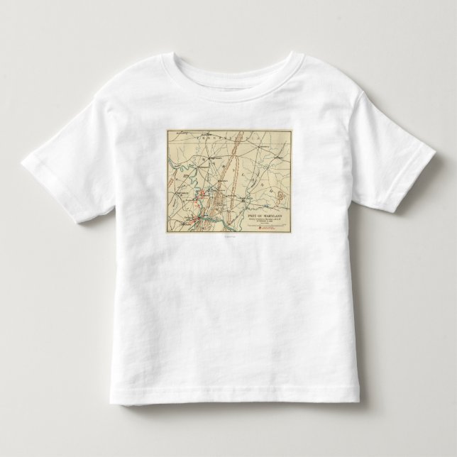 Kampf von Antietam - ziviler Kriegs-panoramische Kleinkind T-shirt (Vorderseite)