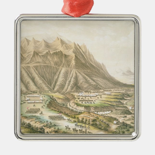 Kampf von Buena Vista Silbernes Ornament (Vorne)