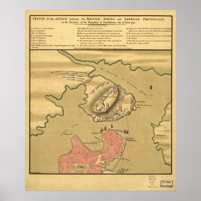 Kampf von Bunker Hill Poster (Vorne)