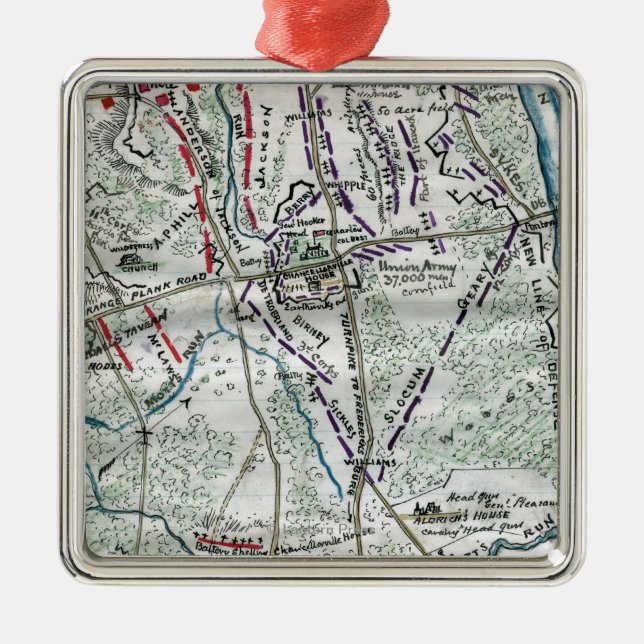 Kampf von Chancellorsville 2 Ornament Aus Metall (Vorne)