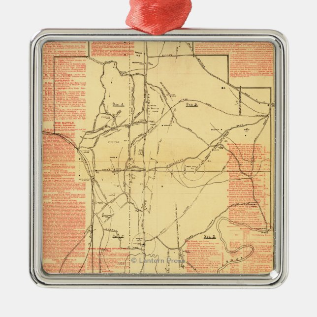 Kampf von Chickamauga - ziviler Ornament Aus Metall (Vorne)