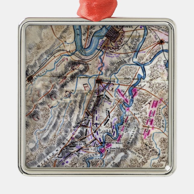 Kampf von Chickamauga - ziviler Silbernes Ornament (Vorne)