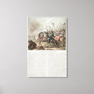 Kampf von Fontenoy, 1745, graviert von Louis Le Leinwanddruck