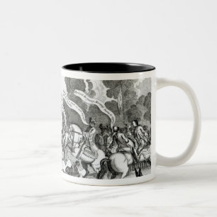 Kampf von Minden, am 1. August 1759 Zweifarbige Tasse