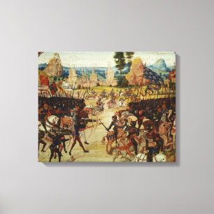 Kampf von Poitiers, von Froissarts Chronik Leinwanddruck