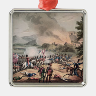 Kampf von Pombal, graviert von Thomas Sutherland Silbernes Ornament