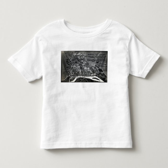 Kampf von Shiloh - ziviler Kriegs-panoramische Kleinkind T-shirt (Vorderseite)