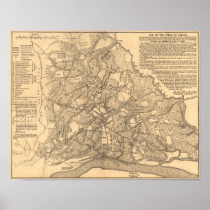 Kampf von Shiloh - ziviler Kriegs-panoramische Poster