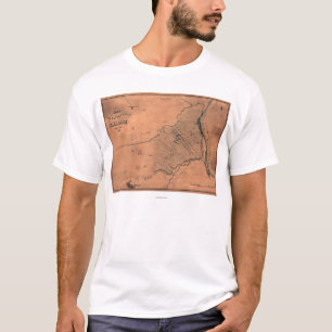 Kampf von Shiloh - ziviler Kriegs-panoramische T-Shirt