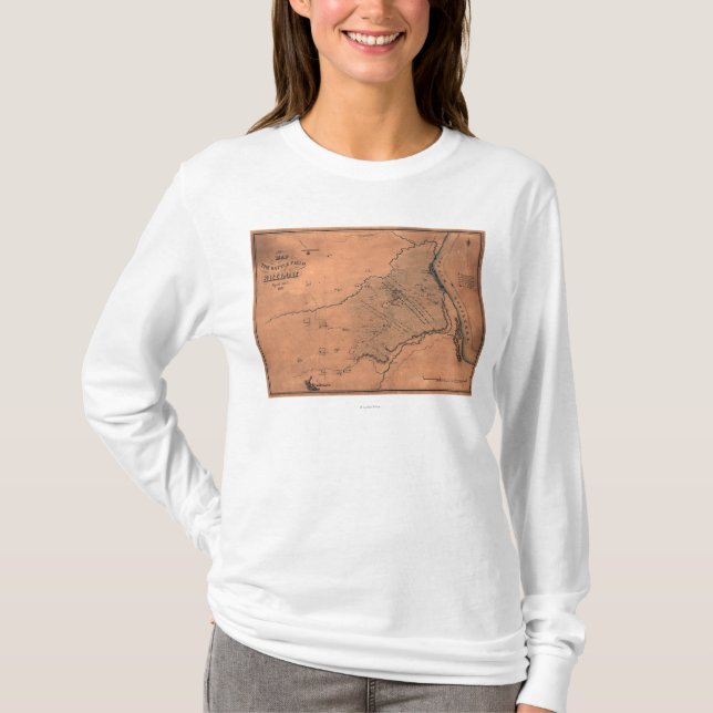 Kampf von Shiloh - ziviler Kriegs-panoramische T-Shirt (Vorderseite)
