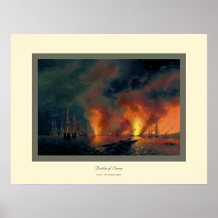 Kampf von Sinop~ Iwan Aivazovsky Poster