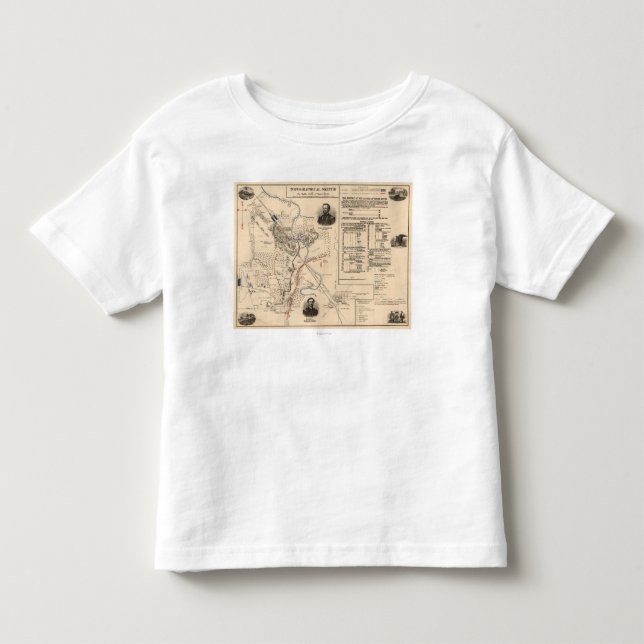 Kampf von Stein-Fluss- ziviler Krieg panoramische Kleinkind T-shirt (Vorderseite)
