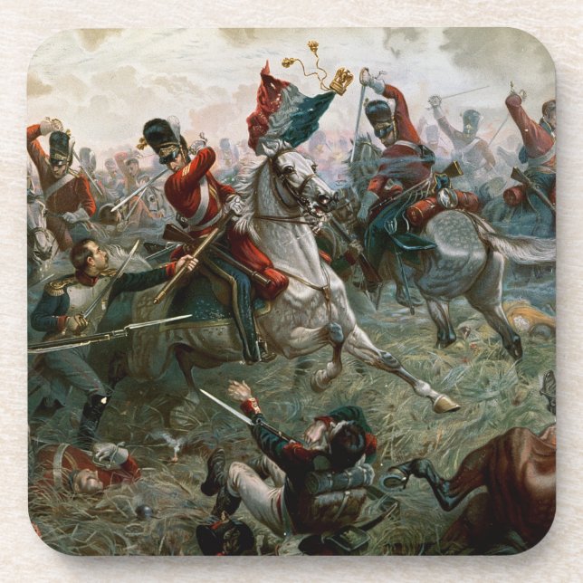 Kampf von Waterloo 1898 am 18. Juni 1815 (Farbe L Untersetzer (Vorderseite)