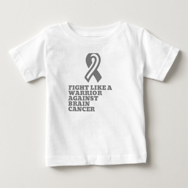 Kampf wie ein Krieger gegen Hirnkrebs Baby T-shirt (Vorderseite)
