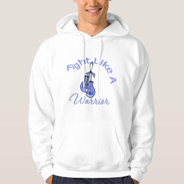 Kampf wie ein Kriegers-Esophageal Krebs Hoodie (Vorderseite)